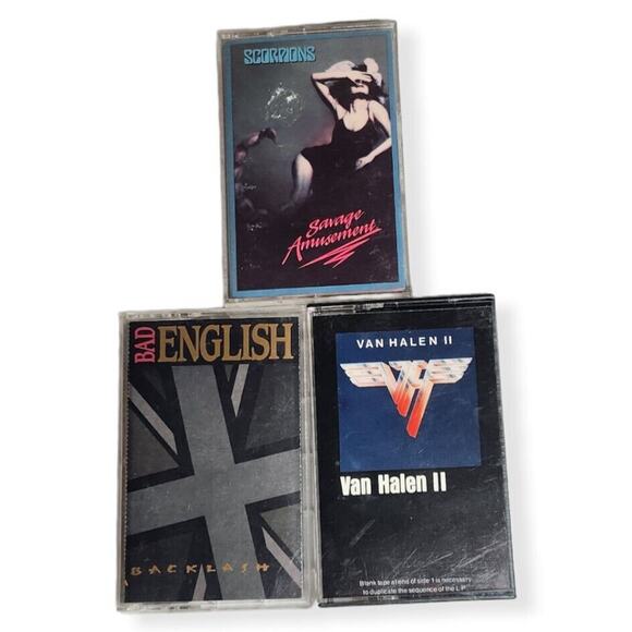 Van Halen, Scorpions And Bad English Vintage Cassette Lot 90's TESTED Pre-owned - Picture 1 of 3